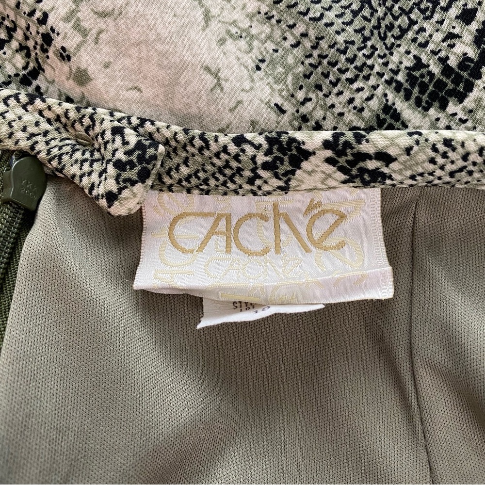 Cache Y2k Green Python Maxi Skirt Set - image 2